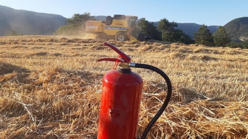 Bolu'da hasat zamanı yangına karşı çiftçiler teyakkuzda! Tarlaların başına yangın tüpüyle bekliyorlar