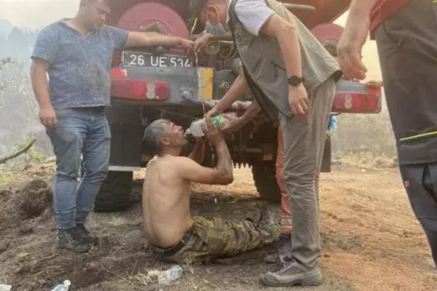 Orman işçisi alevlerin arasından feryat etti: Ekiplere ilk sözü bu oldu