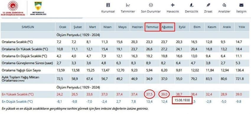 87 yıl sonra Samsun'da görüldü: İki ilçede rekor kırıldı!