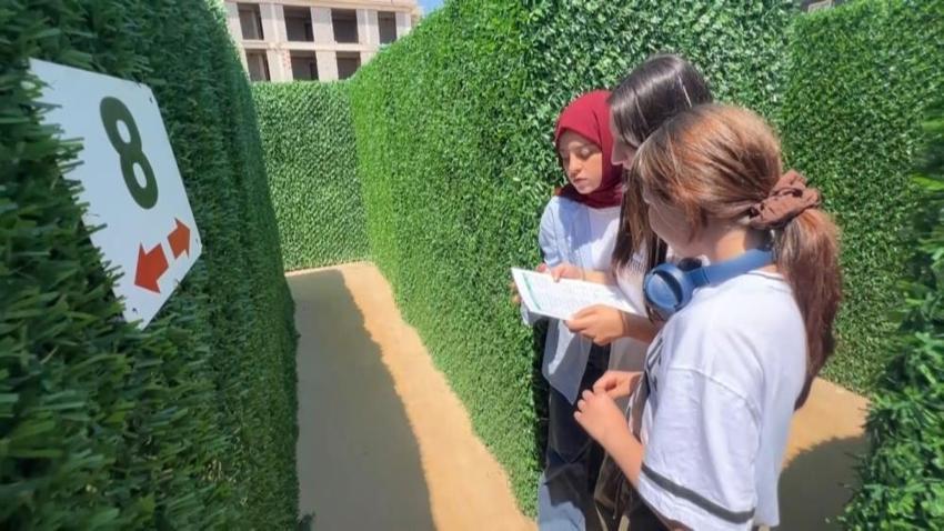 Konya'da soruları bilemeyen labirentten çıkamıyor! 'Çocuklara eğlenirken öğrenme fırsatı sunuyor'