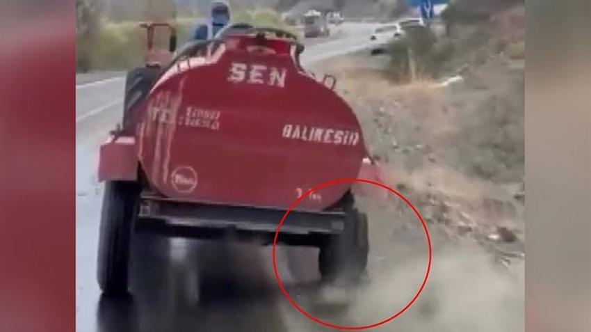 Görüntüleri gündem olmuştu: Patlak lastikle yangına koşan çiftçiye sıfır tanker