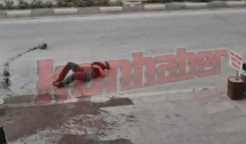 Konya'da şoke eden olay! Bakkal üst komşusu olan kadını güvenlik kamerası için döverek hastanelik etti