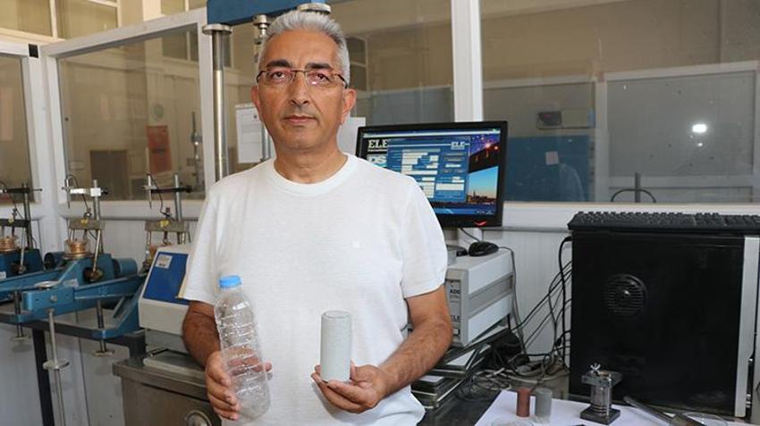 Pet şişeler çöpe değil inşaata gidiyor! Patent alındı: Zeminlerin sıvılaşmasını önleyecek