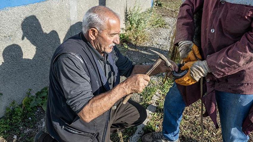 Kars'ın köylerini tek tek gezip çiftçiyi hasada hazırlıyor! 'Bazen tekme yiyoruz'