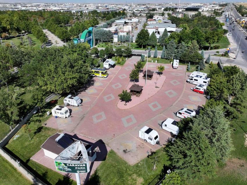 Konya Karavan Parkı, yurt dışından yurt içinden yola çıkan gezginlerin uğrak rotası oldu