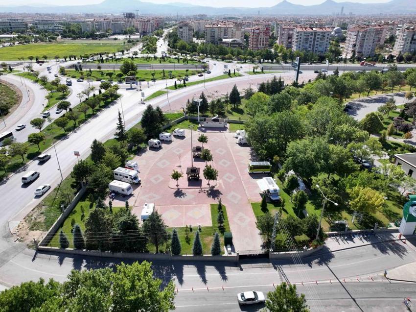 Konya Karavan Parkı, yurt dışından yurt içinden yola çıkan gezginlerin uğrak rotası oldu