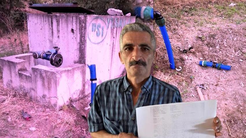 Denizli'de çiftçi, sulama hattını paramparça etti! Tarlasına izinsiz hat döşendi, boruları köy meydanına fırlattı