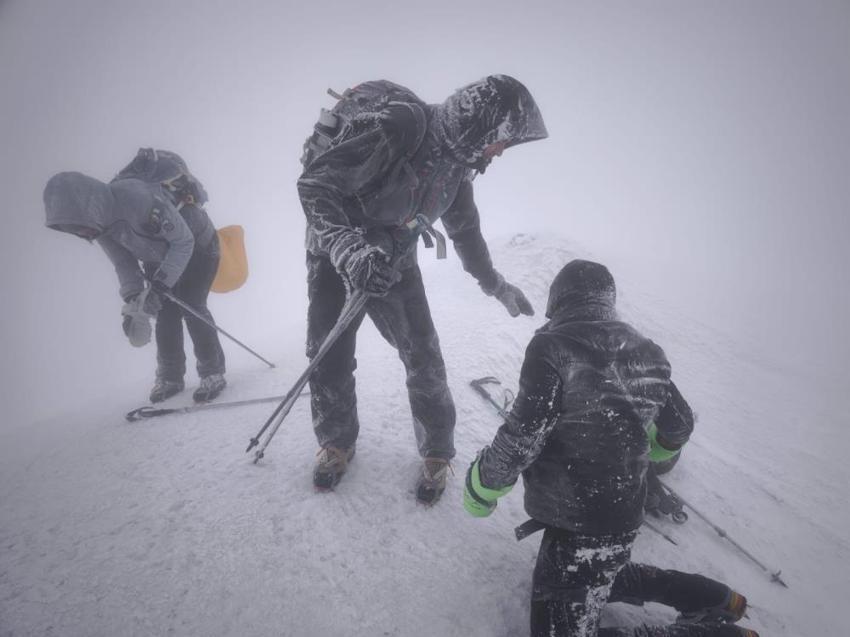 Ağrı Dağı'nda eşsiz manzaraya tanık oldular!