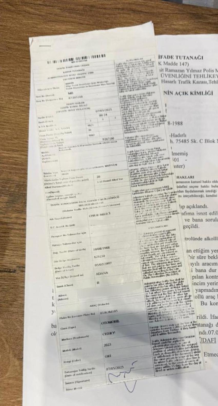 Gargaradaki alkol, başına iş açtı! Ehliyetine el konuldu: Cezası mahkemede iptal oldu