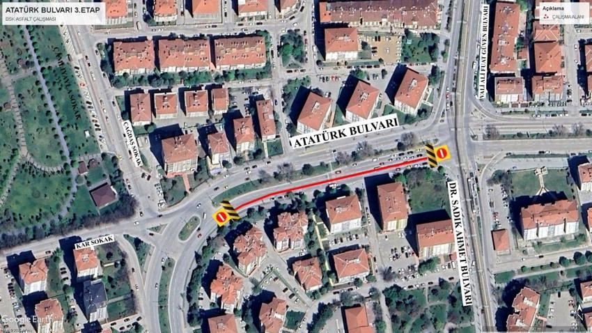 Eskişehir Atatürk Bulvarı'nda gece çalışmaları devam ediyor! İşte kapalı yollar ve saatler