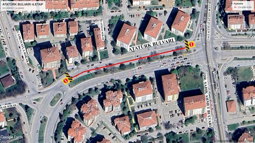 Eskişehir Atatürk Bulvarı'nda gece çalışmaları devam ediyor! İşte kapalı yollar ve saatler