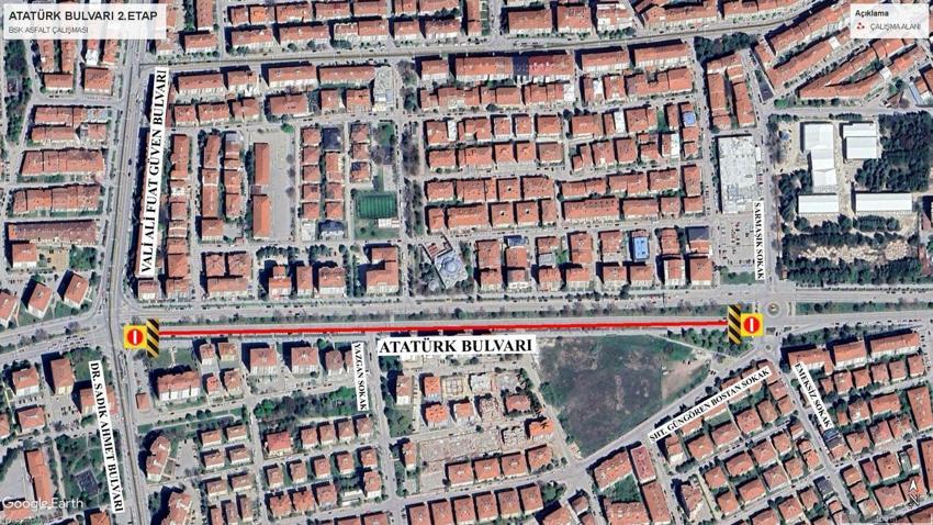 Eskişehir Atatürk Bulvarı'nda gece çalışmaları devam ediyor! İşte kapalı yollar ve saatler