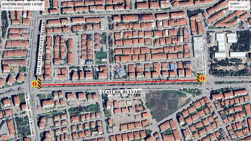 Eskişehir Atatürk Bulvarı'nda gece çalışmaları devam ediyor! İşte kapalı yollar ve saatler