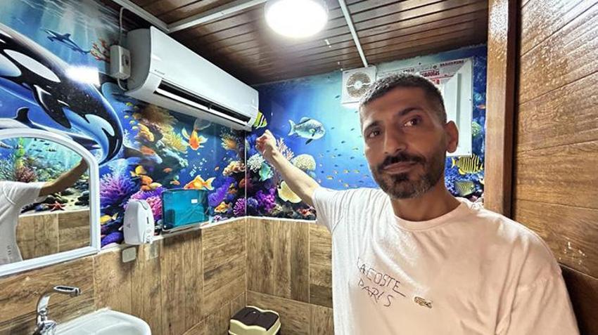 Hataylı esnaf müşterilerini serinletmek için 20 bin lira harcadı, pişman olmadı: 'İçerisi gerçekten rahatlama kapısı gibi!'