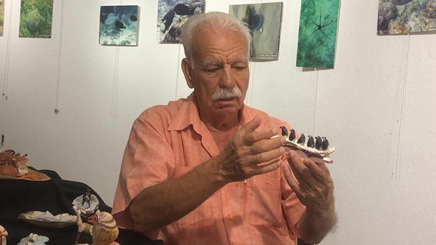 Emekli oldu kendini bu sergiye adadı! Denizden topladığı kabukları sanat eserine dönüştürdü!