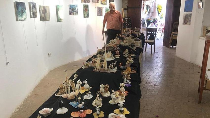 Emekli oldu kendini bu sergiye adadı! Denizden topladığı kabukları sanat eserine dönüştürdü!