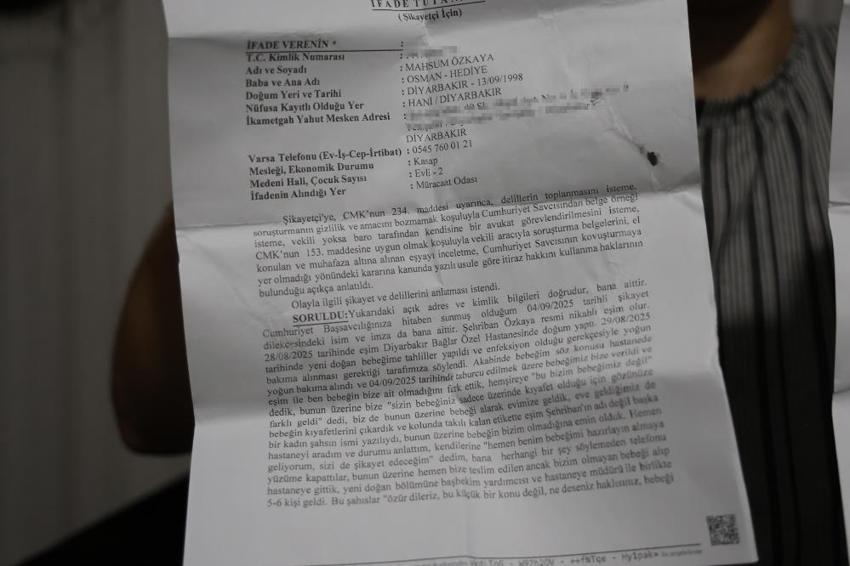 Diyarbakır'daki bir hastanede bebekler karıştı! Anne, 'bu benim bebeğime benzemiyor' dedi gerçek eve götürünce ortaya çıktı