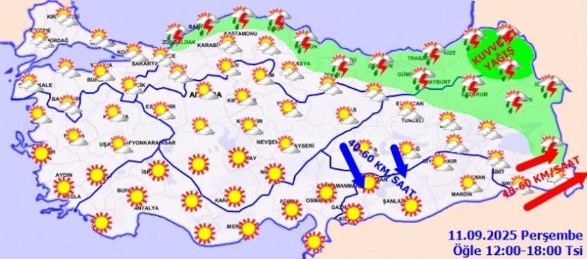 Gaziantep'te hava nasıl? 11 ve 12 Eylül Gaziantep hava durumu