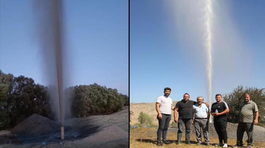 Sivaslı çiftçiler şaşkına döndü! Bir anda fışkırdı: Su mu, petrol mü?