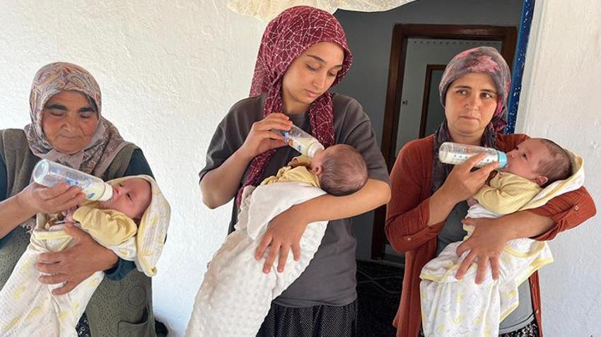 Üçüz bebeklerin annesinin sözler Aksaray Valiliği'ni harekete geçirdi: Her annenin hayali olan beşik ile bebek arabası alamadık