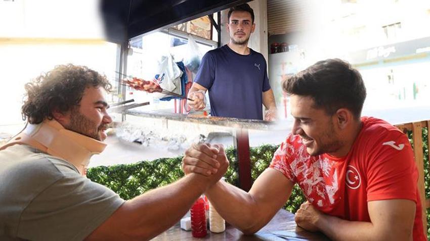 Adanalı genç kebap tezgahından dünya kürsüsüne çıktı! Bilek güreşinde rekor kırdı