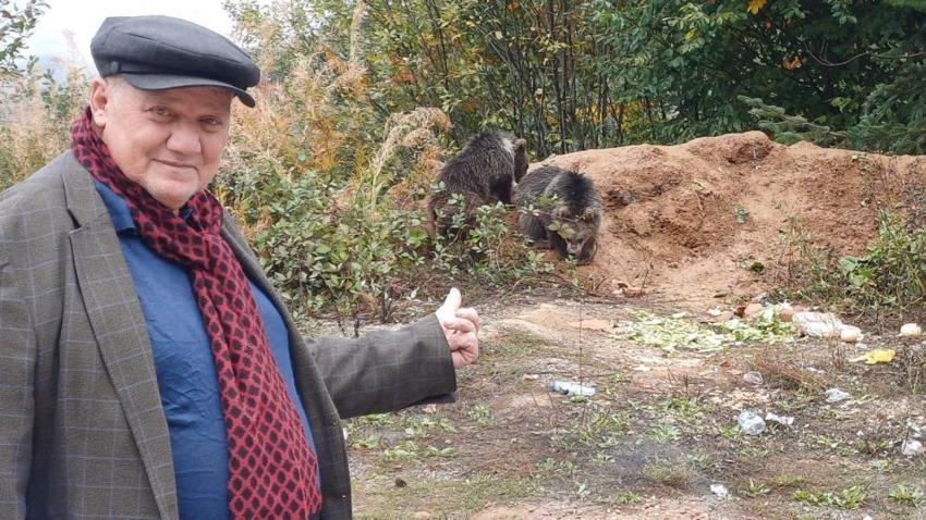 Kastamonu'da annesiz kalan yavru ayılar, yol kenarında vatandaşa sığındı!