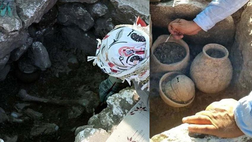 Dünya uygarlık tarihine ışık tutan 12 bin yıllık Çayönü Tepesi'nde 8 mezar gün yüzüne çıkarıldı