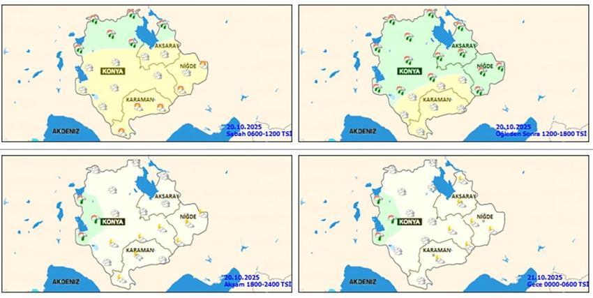 Konya'da 19 ilçede sağanak yağış var! Meteoroloji açıkladı