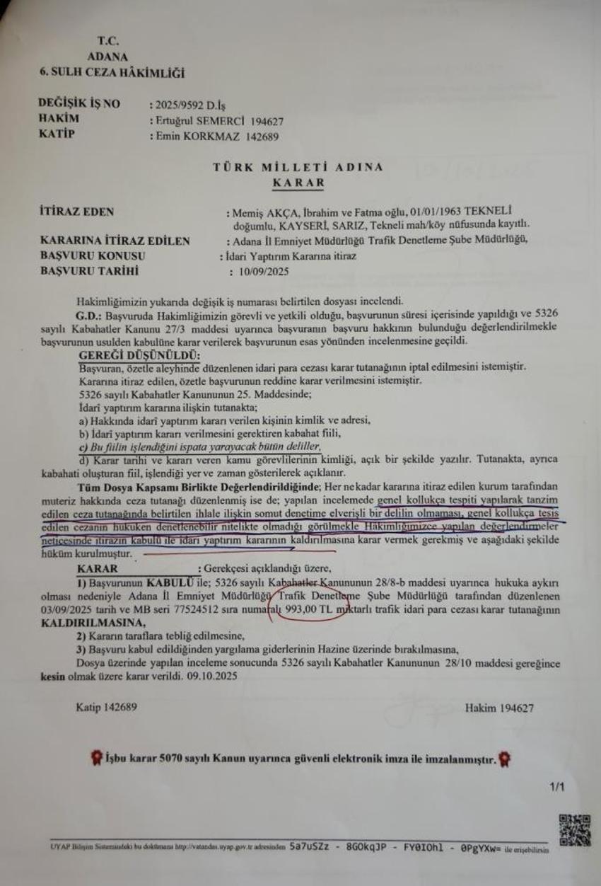 Polis babasına ceza yazdı! Kazandığı davayla emsal karar çıkarttı