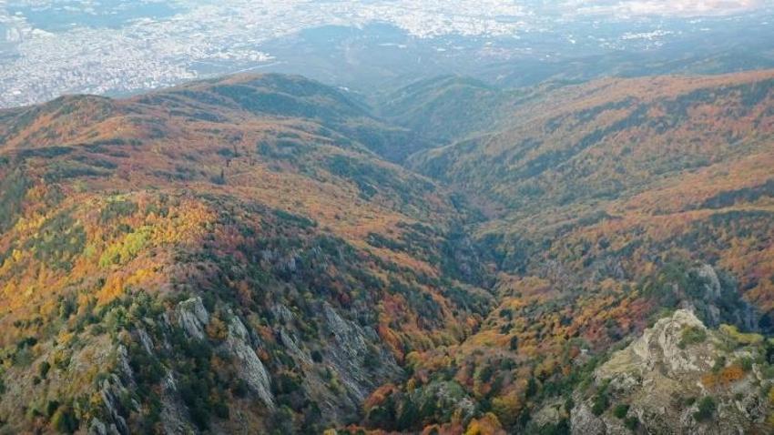 Uludağ'da 2 bin metre havadan görüntülendi! Zirveye çıktıkça belirginleşti: Gören gözler mest oluyor