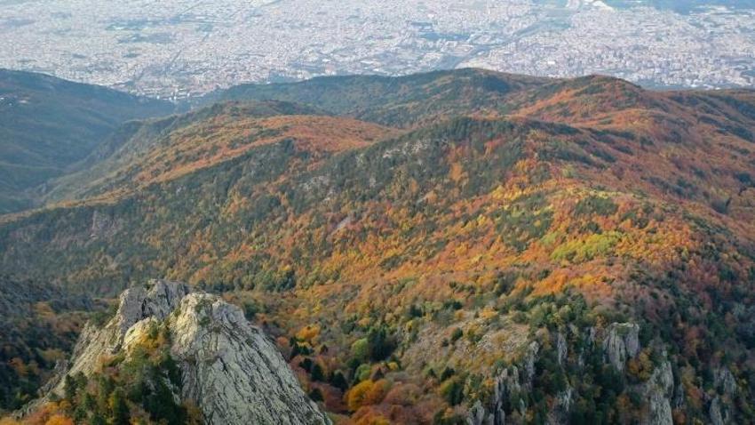 Uludağ'da 2 bin metre havadan görüntülendi! Zirveye çıktıkça belirginleşti: Gören gözler mest oluyor