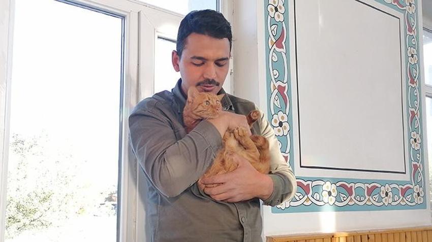 Minik dostlarına şefkat elini uzattı! Erzurum'da imamdan örnek davranış: Camideki kedileri leğende bebek gibi yıkıyor