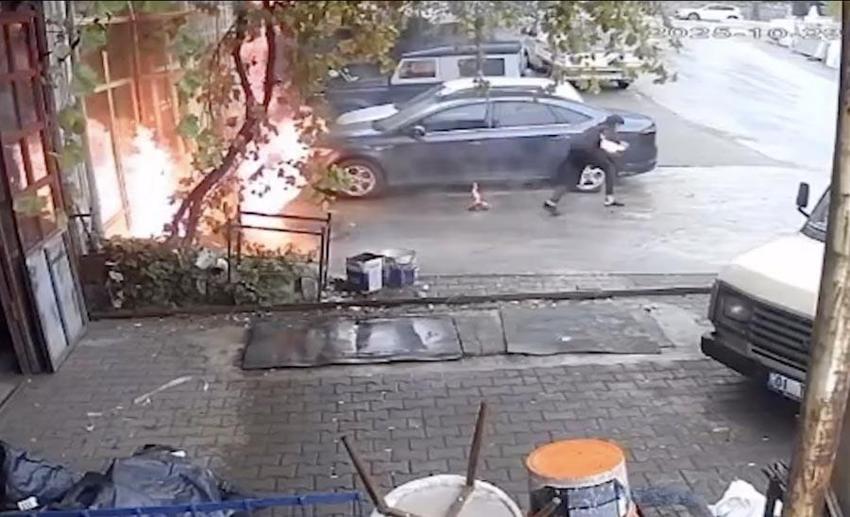 Kastamonu Tosya'da korku dolu anlar! Avlerler arasında yanmaktan böyle kurtuldular