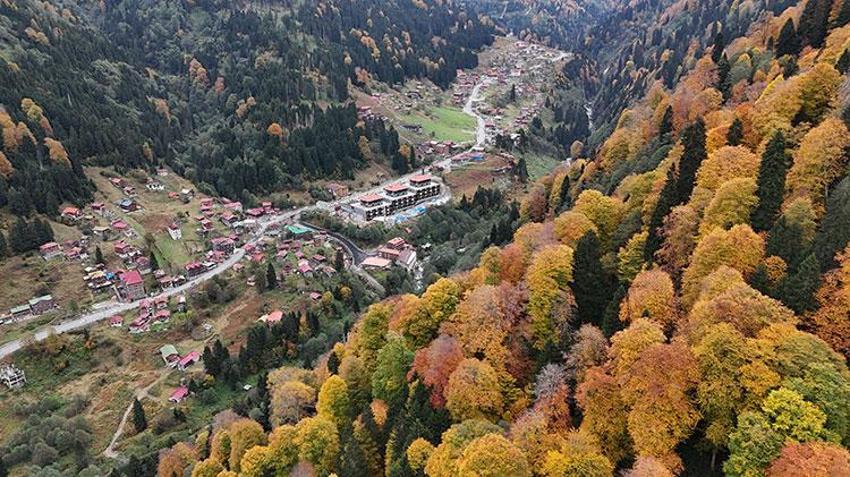 Ayder Yaylası sonbahar renklerine büründü: Havadan nefes kesen manzaralar!