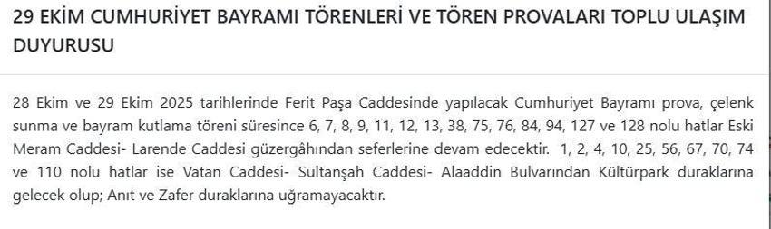 Konya’da bu tarihte 24 otobüsün güzergahı değişiyor! İşte o hatlar