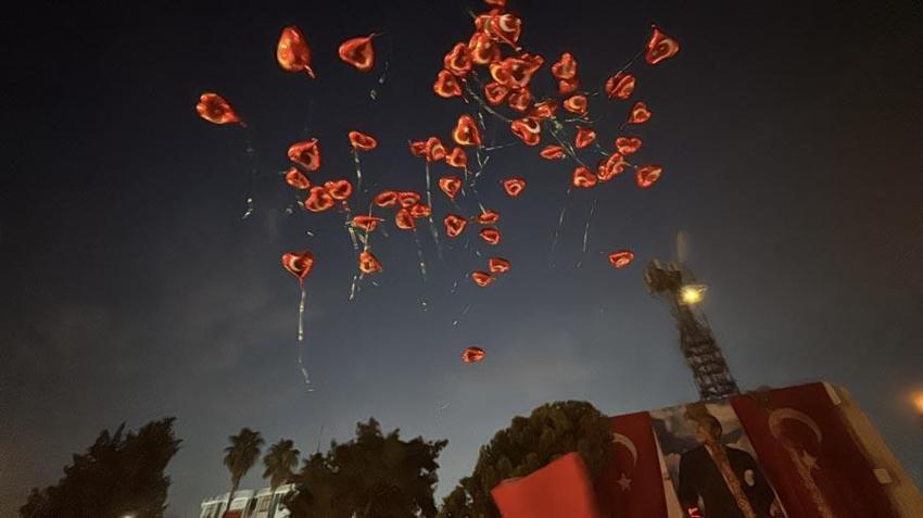 Hatay Dörtyol'da Cumhuriyet'in 102. yıl dönümü dolayısıyla yürüyüş düzenlendi