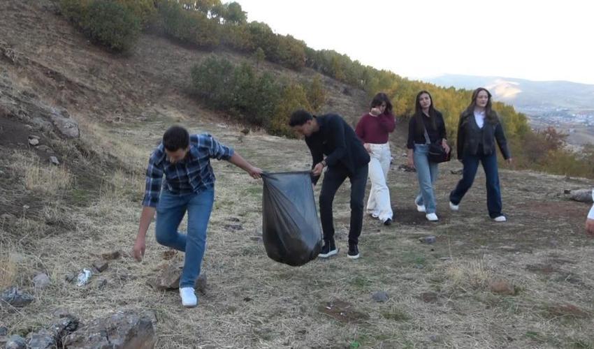 Haspet Kalesi'nde iki iş için çıktılar! Muş'ta örnek davranış