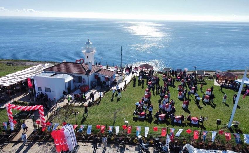 Tekirdağ Marmaraereğlisi'nde restore edilen 168 yıllık deniz feneri törenle açıldı