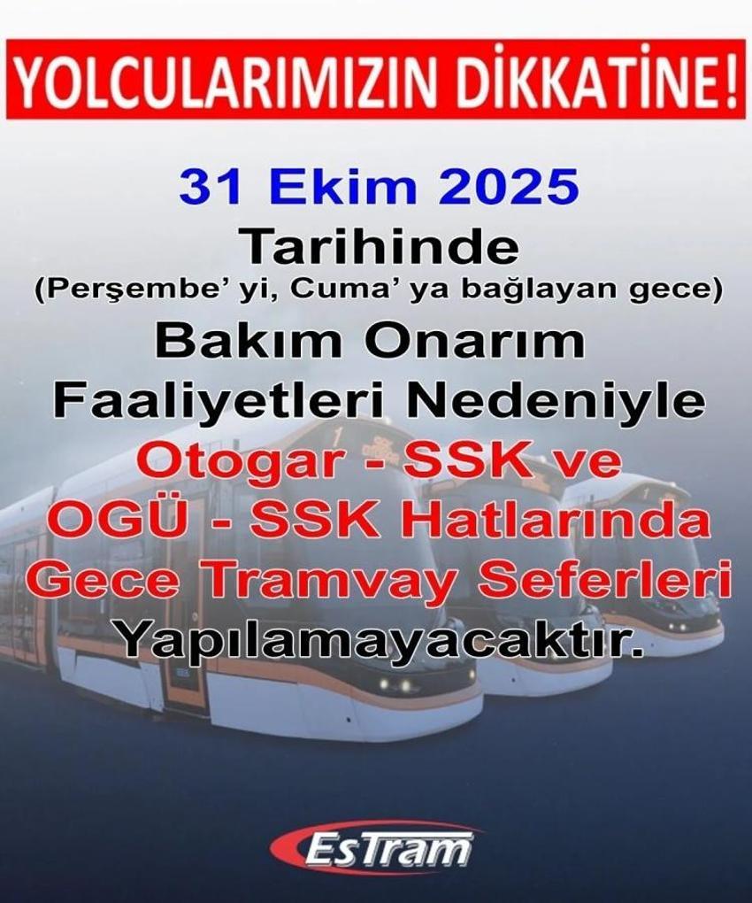 Eskişehir'de tramvay seferleri duruyor! Günü belli oldu