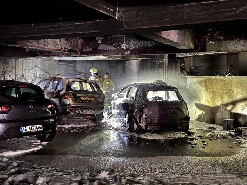 Kahramanmaraş'ta korku dolu anlar! Sitenin otoparkında çıkan yangında 18 kişi dumandan etkilendi
