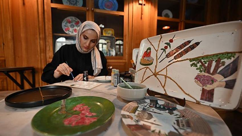 Gaziantep'te kırık tabaklarla yapılanlar şaşkına çeviriyor! Üstelik ziyaretçilere hediye ediliyor