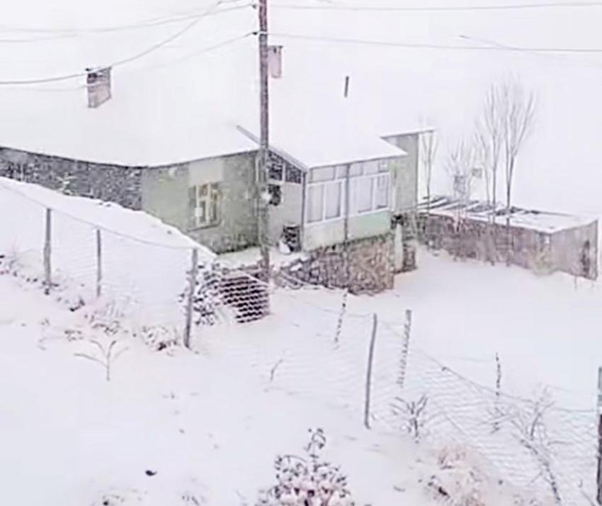 Van Başkale’de kar yağışı etkili oldu