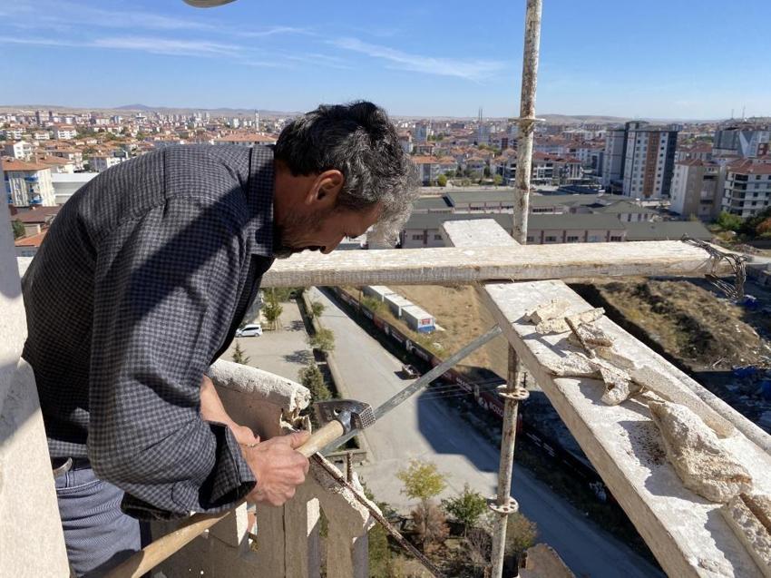 Yozgatlı usta çırak bulamıyor! Minare ustası 17 yaşından beri çalışıyor
