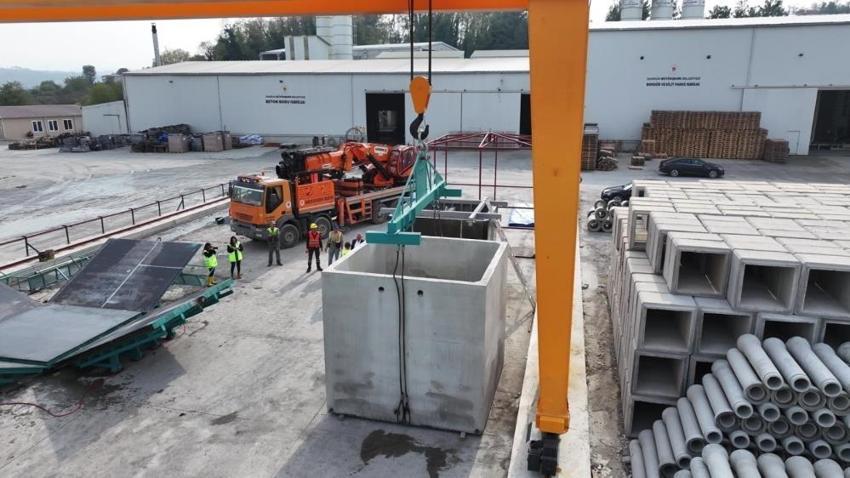 Samsun'da betonarme prefabrik üretimine başlandı!