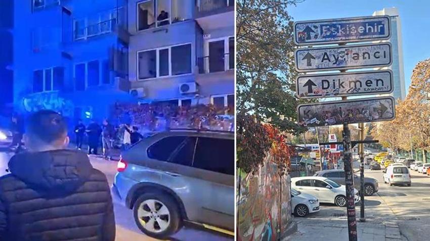 Ankara'da 'Kızılay' tabelası çılgınlığı devam ediyor! Fotoğraf çektirme sırasında bıçaklı kavga çıktı