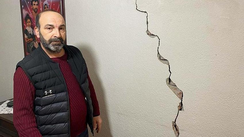 İzmir'de Onat Tüneli çalışması mahalleyi ayağa kaldırdı! Evler tek tek çatlamaya başladı