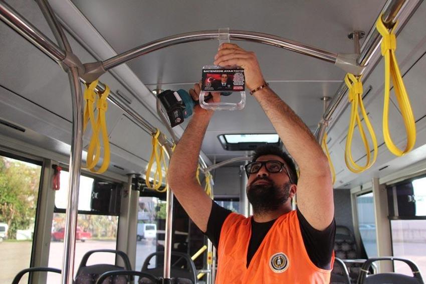 Antalya Alanya'da şehitlerin ismi halk otobüslerinde yaşatılıyor
