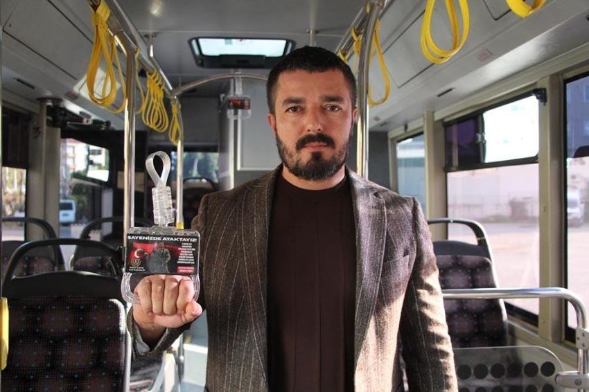 Antalya Alanya'da şehitlerin ismi halk otobüslerinde yaşatılıyor