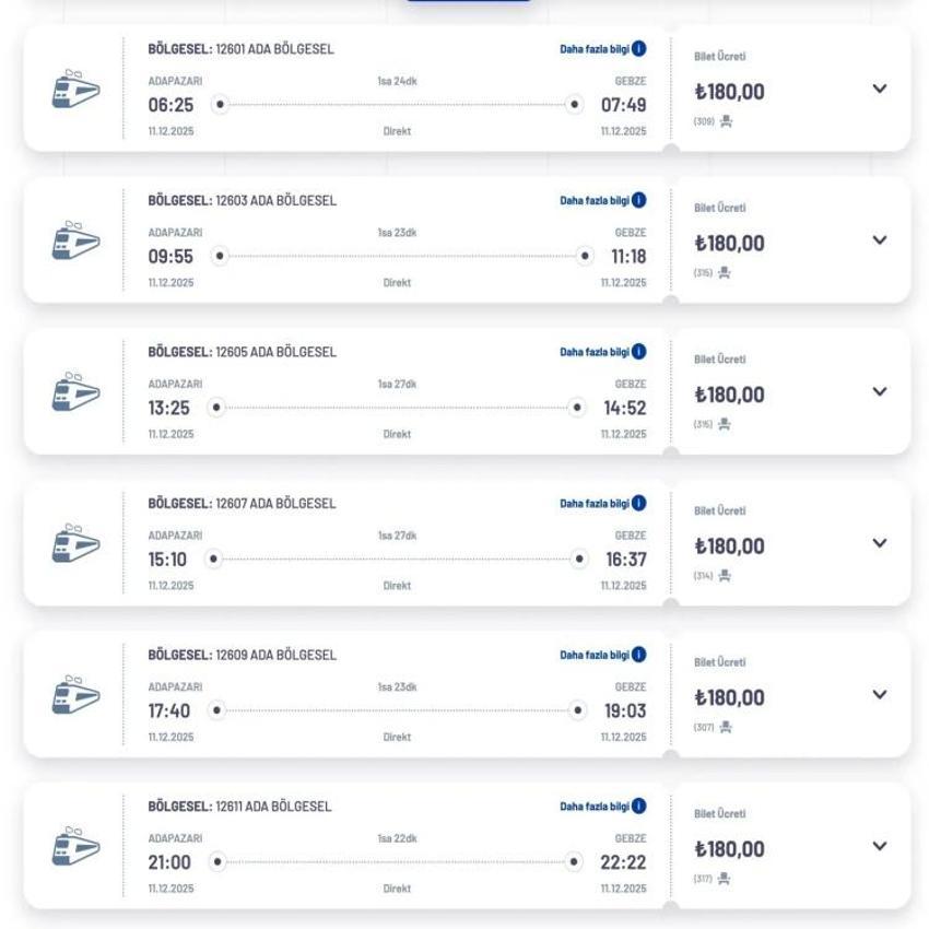 TCDD açıkladı: Ada Ekspresi'nde sefer saatleri değişti!