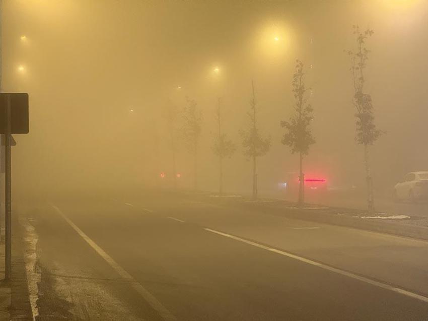 Sivas'ta sıcaklıklar eksi 2 dereceye kadar düştü şehir yoğun sise gömüldü